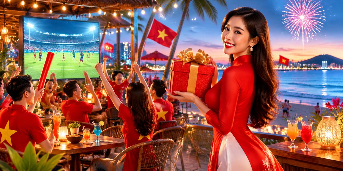 Quang cảnh casino và cá cược tại Vũng Tàu với trang phục áo dài truyền thống